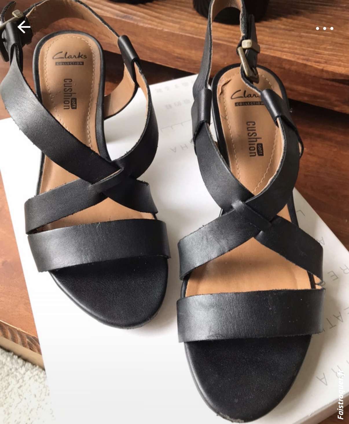 Sandales Clatk’s cuir noir