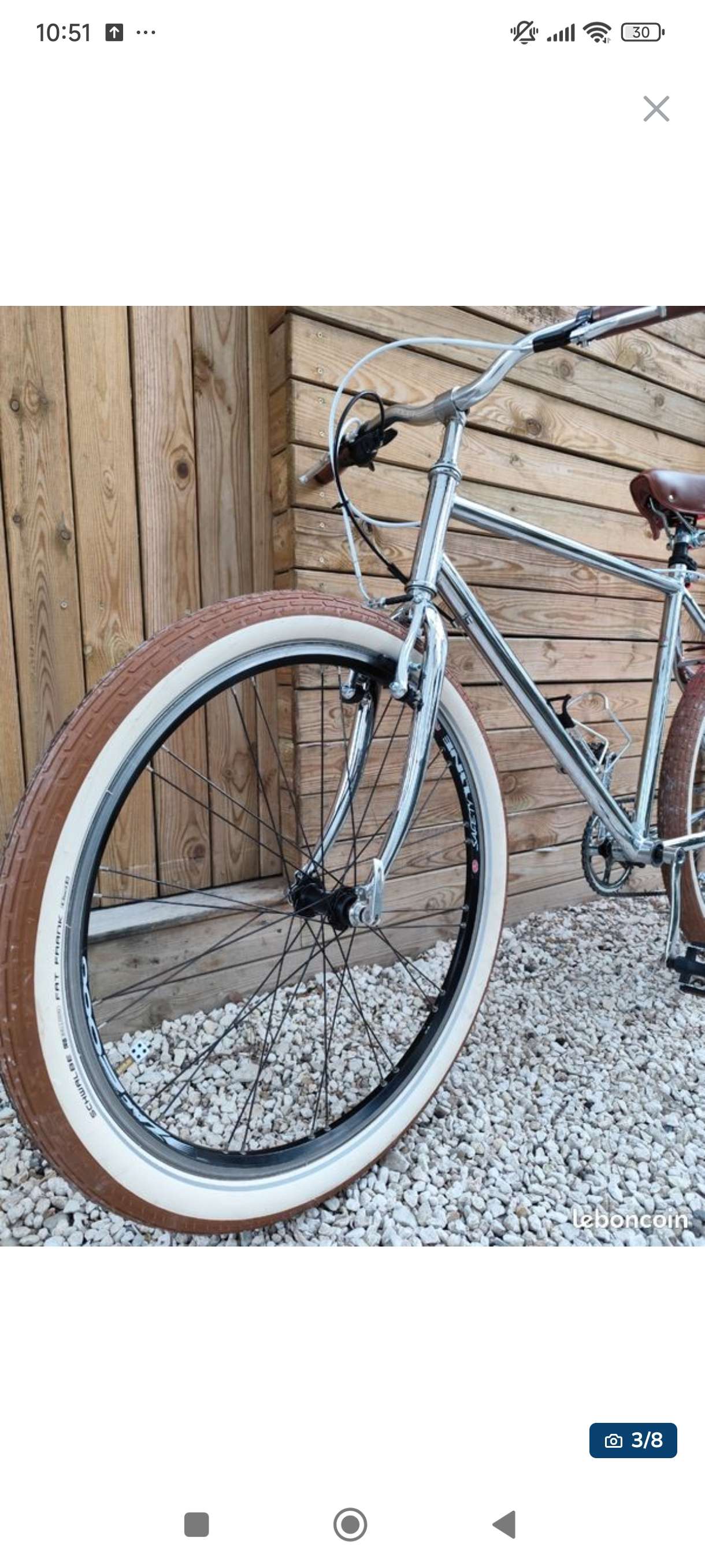 Vélo vintage 26 pouce cadre  chromé 